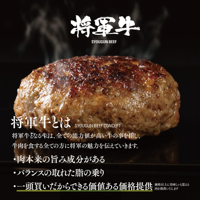 ＜数量限定＞  将軍牛ハンバーグ お試し 750g (150g x 5パック) 送料無料 / 星乃ぶどう購入者様限定